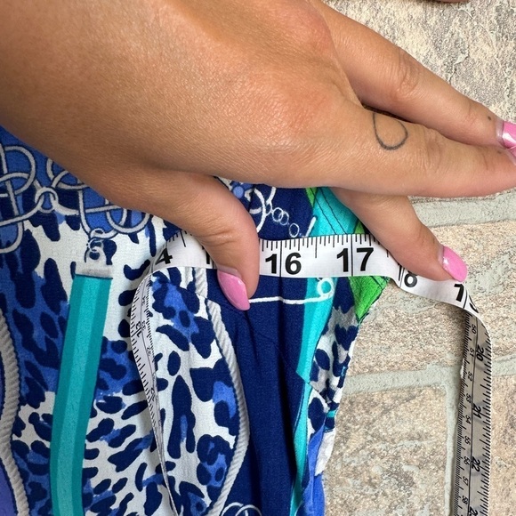 GOTTEX SLEEVELESS DRESS- BLUE MULTI XS - Picture 6 of 8